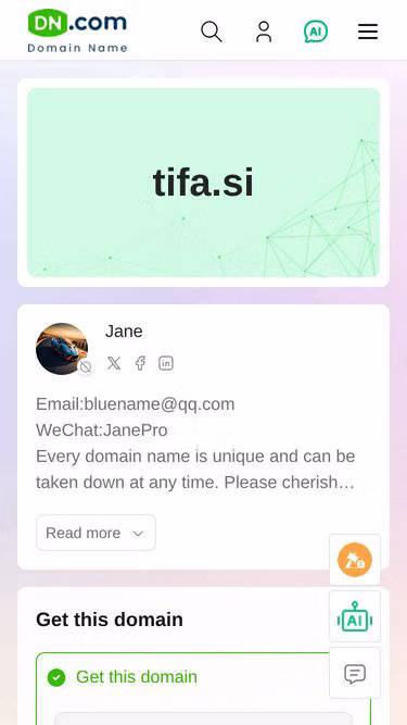 Screenshot of tifa.si