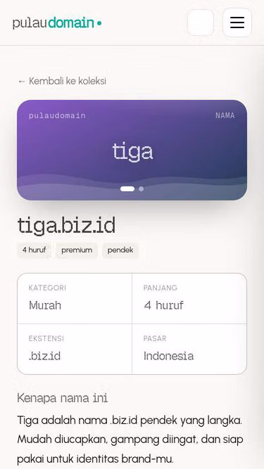 Screenshot of tiga.biz.id