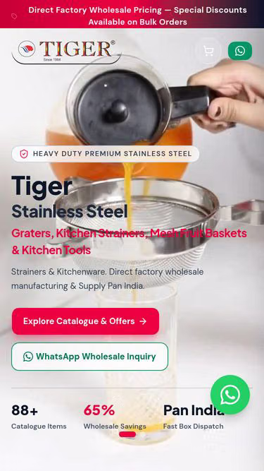 Screenshot of tiger.kitchen