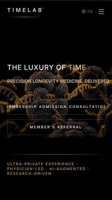 Screenshot of timelab.luxury