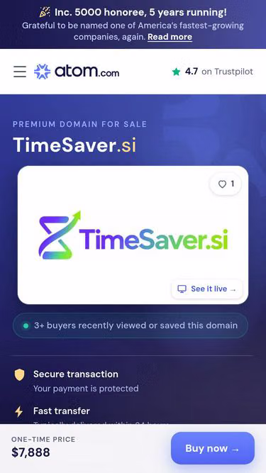 Screenshot of timesaver.si