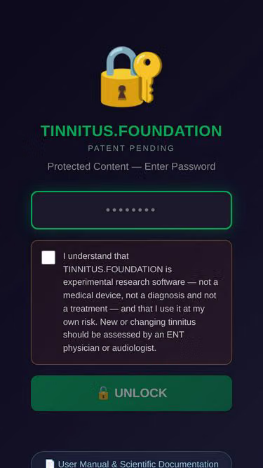 Screenshot of tinnitus.foundation
