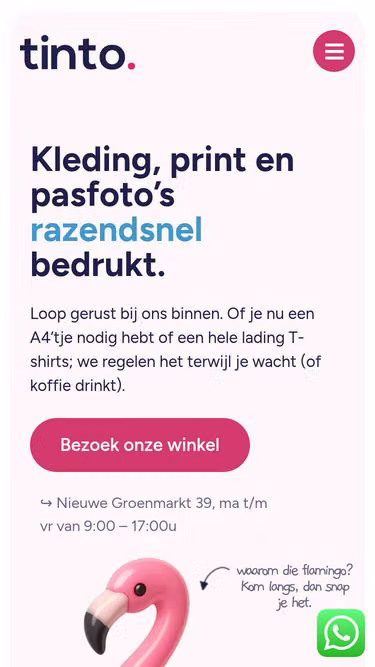 Screenshot of tinto.nl