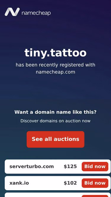 Screenshot of tiny.tattoo