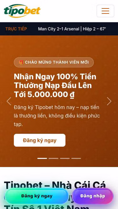 Screenshot of tipobet.wine