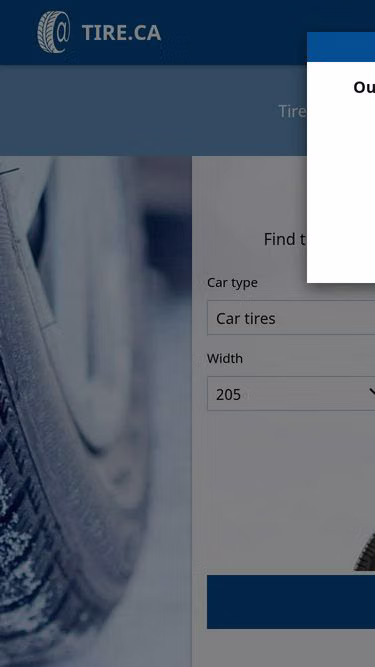 Screenshot of tire.ca