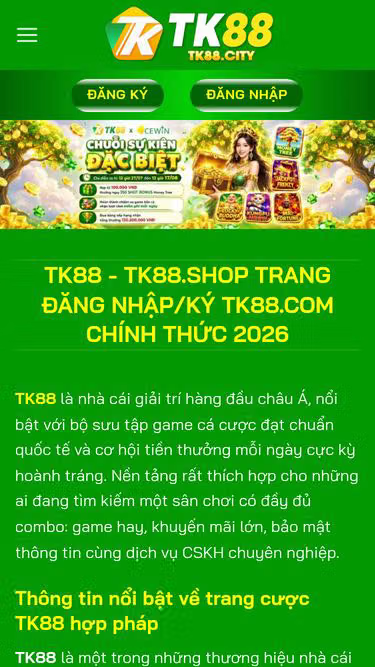 Screenshot of tk88.shop