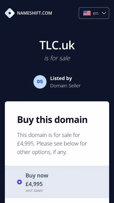 Screenshot of tlc.uk