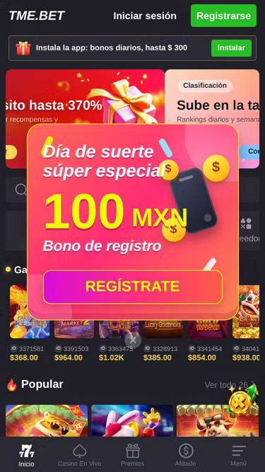 Screenshot of tme.bet