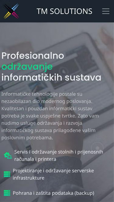Screenshot of tmsolutions.hr