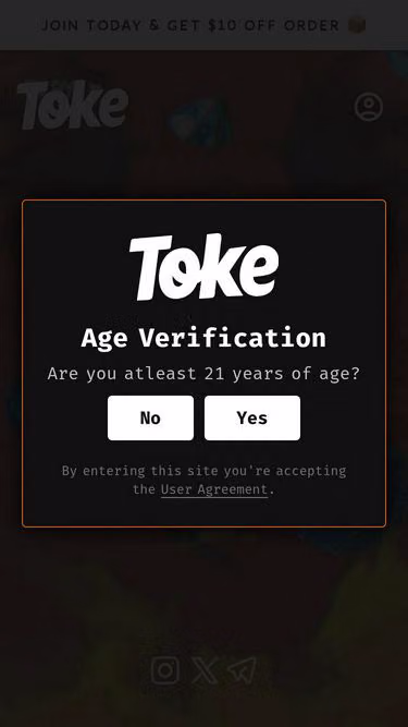 Screenshot of toke.club