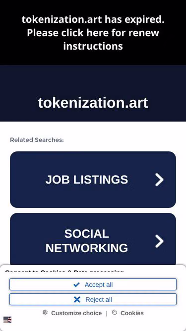 Screenshot of tokenization.art