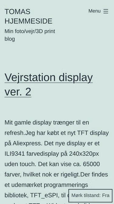 Screenshot of tomas.dk