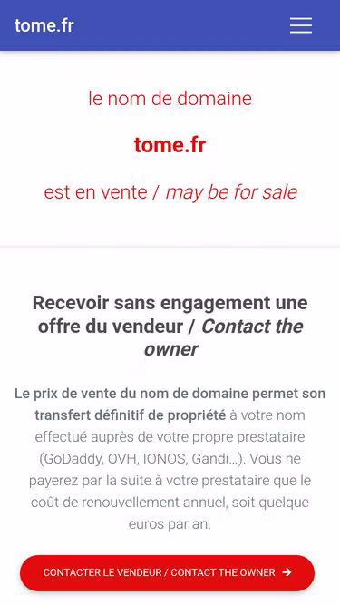 Screenshot of tome.fr