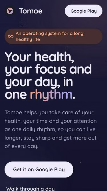 Screenshot of tomoe.health