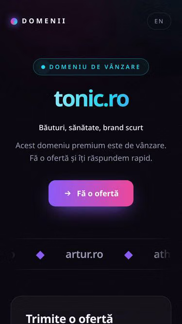 Screenshot of tonic.ro