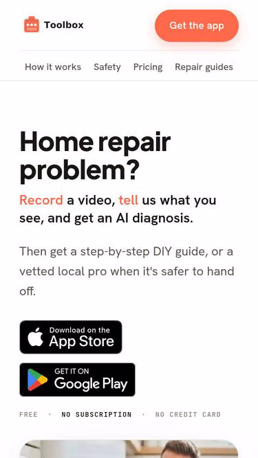 Screenshot of toolbox.repair