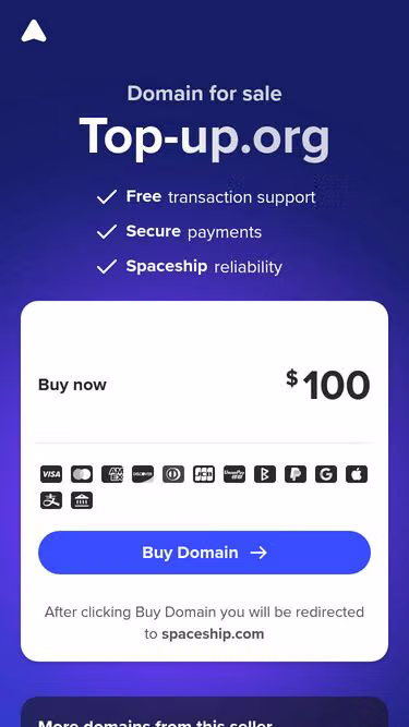 Screenshot of top-up.org