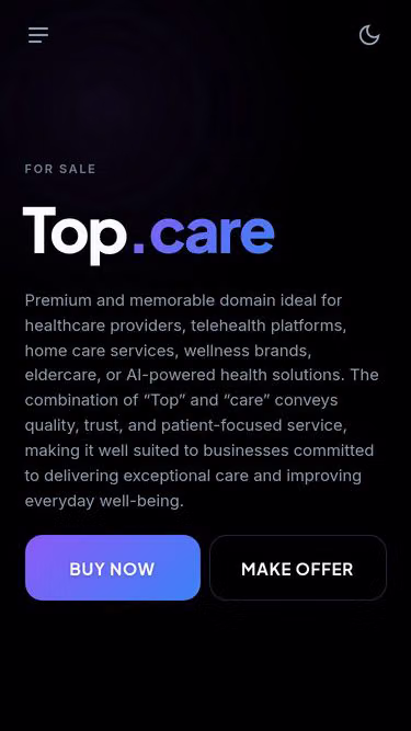 Screenshot of top.care
