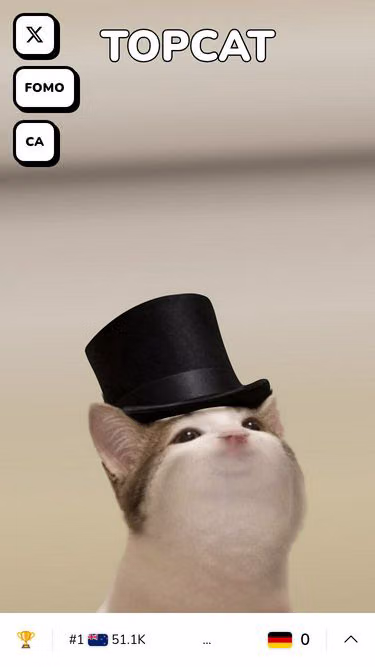 Screenshot of topcat.click