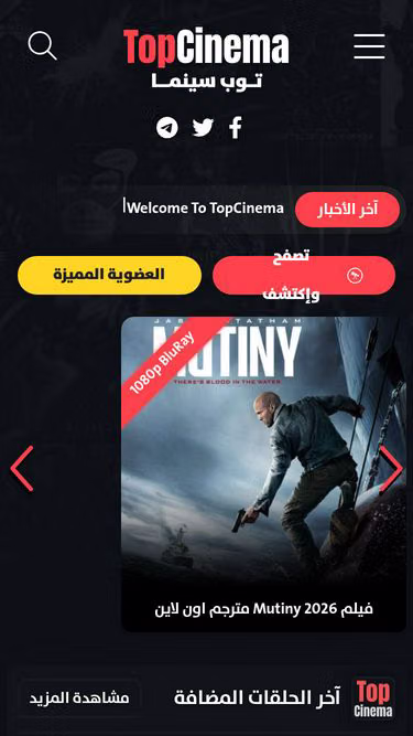 Screenshot of topcinema.ink