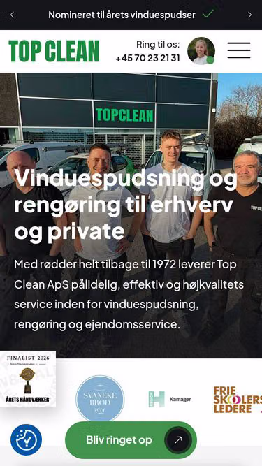Screenshot of topclean.nu