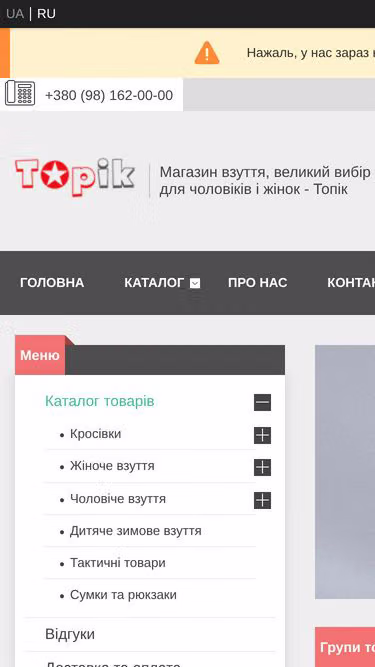 Screenshot of topik.com.ua