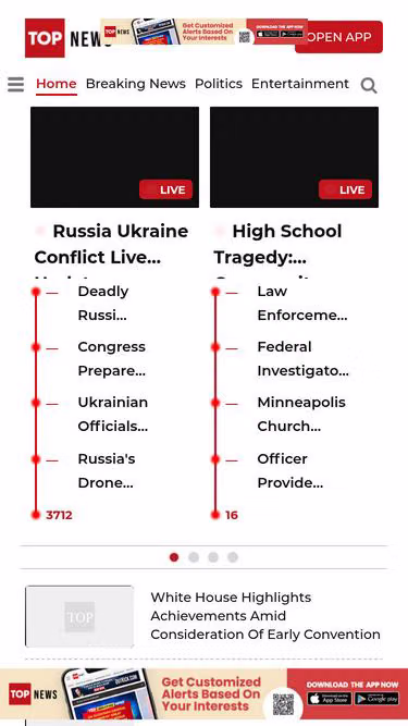 Screenshot of topnews.live