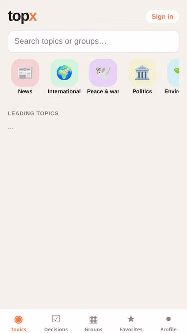 Screenshot of topx.app