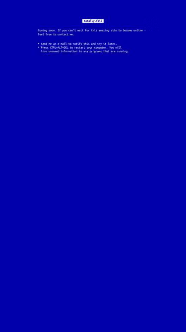 Screenshot of totally.fail
