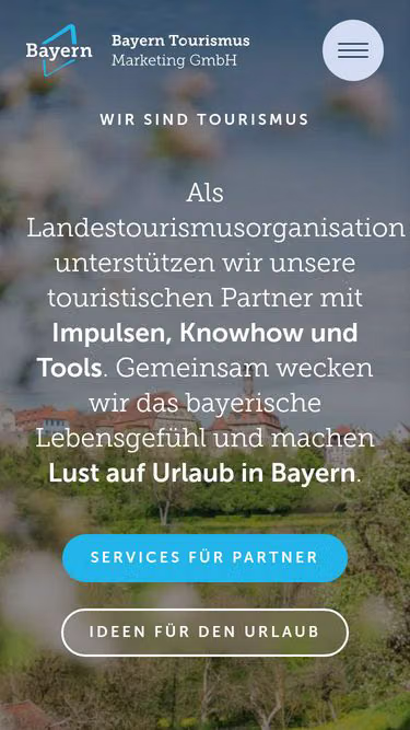Screenshot of tourismus.bayern