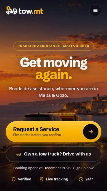 Screenshot of towing.mt