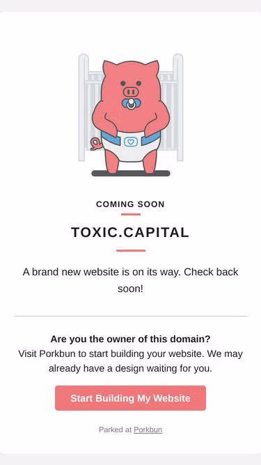 Screenshot of toxic.capital