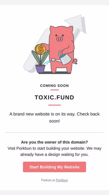 Screenshot of toxic.fund