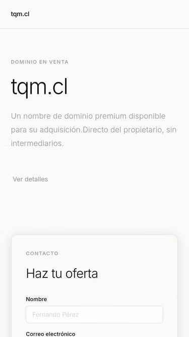 Screenshot of tqm.cl