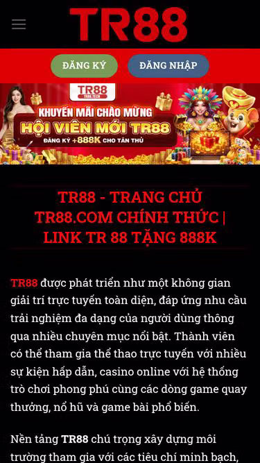 Screenshot of tr88.finance