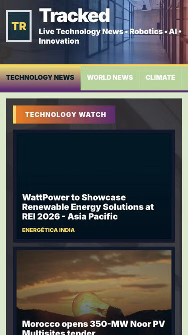 Screenshot of tracked.org