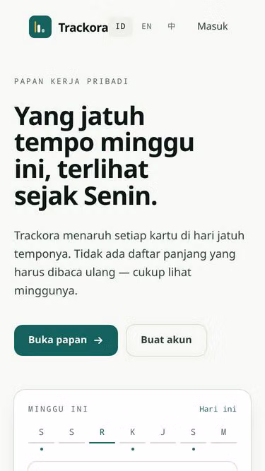 Screenshot of trackora.web.id