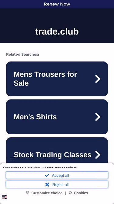 Screenshot of trade.club