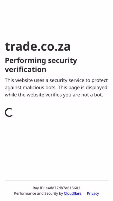 Screenshot of trade.co.za