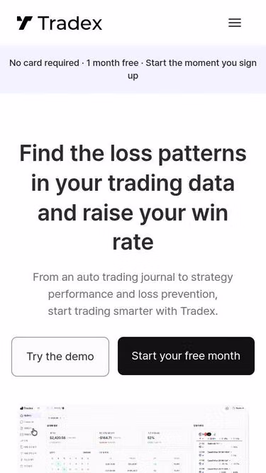 Screenshot of tradex.so