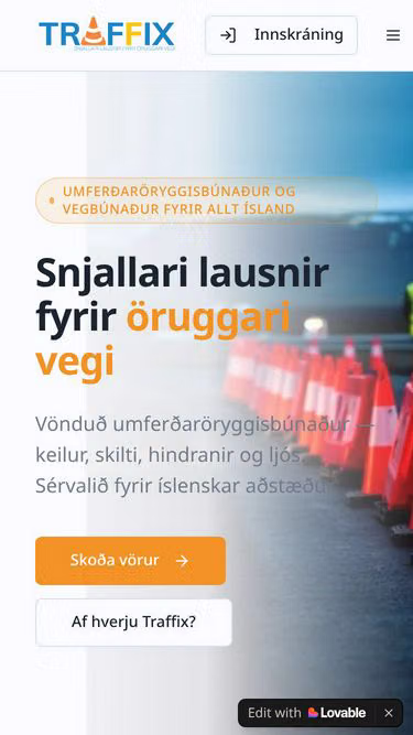 Screenshot of traffix.is