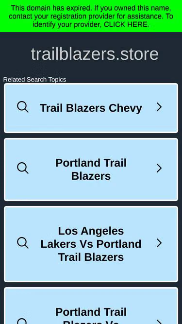Screenshot of trailblazers.store