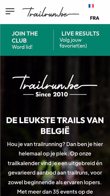 Screenshot of trailrun.be