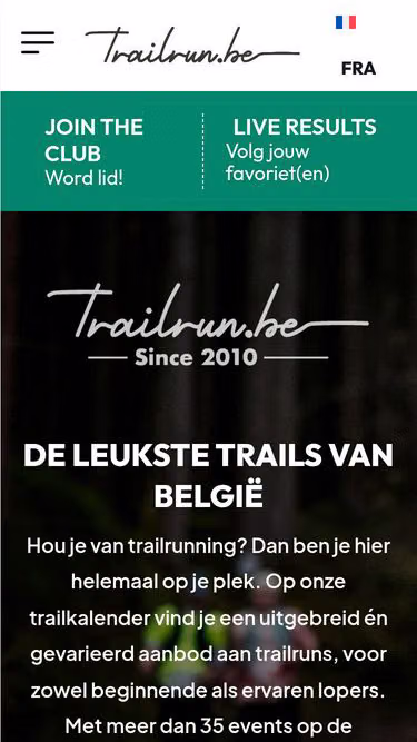 Screenshot of trailrun.eu