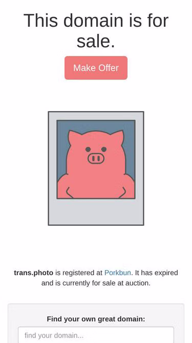 Screenshot of trans.photo