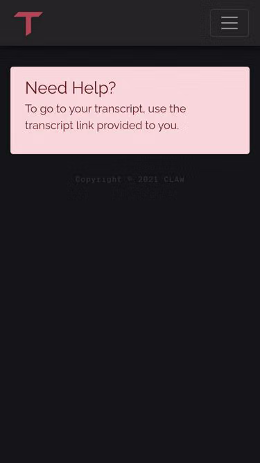 Screenshot of transcript.observer