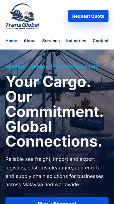 Screenshot of transglobal.com.my