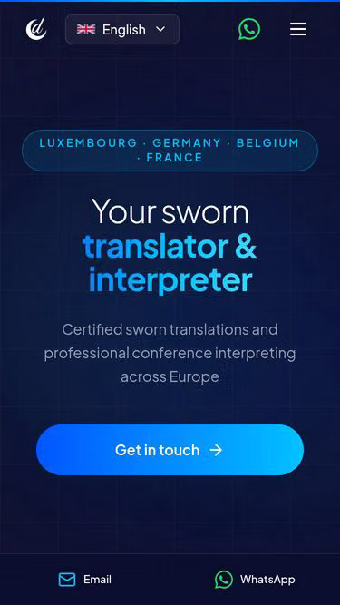 Screenshot of translator.be
