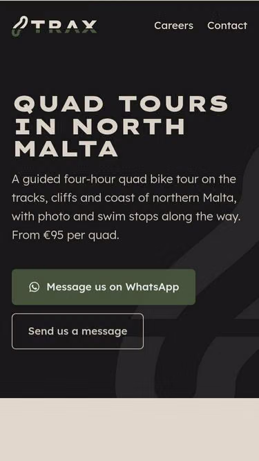 Screenshot of trax.mt